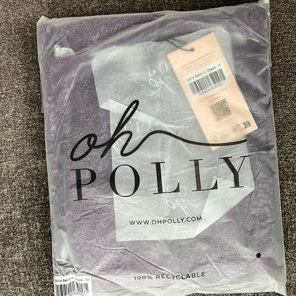 Oh Polly Embellished Cut-Out Bandeau Maxi Dress in Grape - Picture 5 of 5